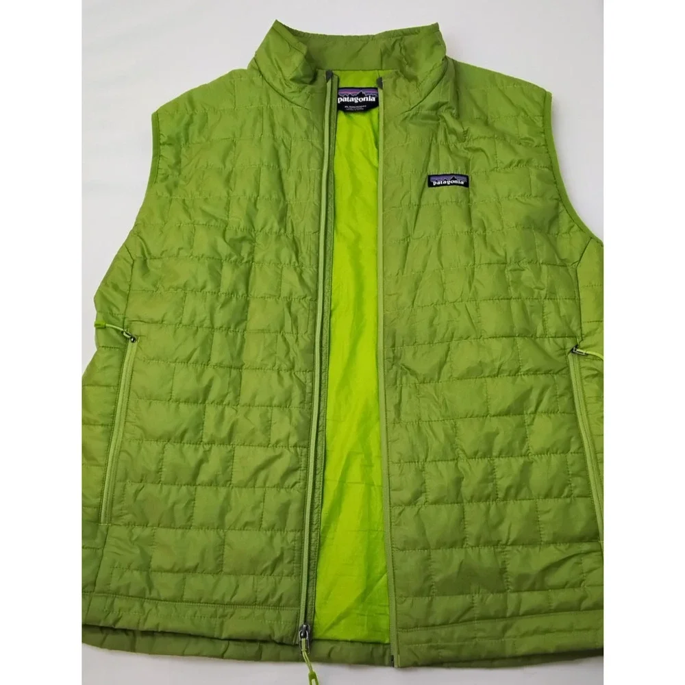 Patagonia Nano Puff Vest Men's XL Lime Green Insulated Active Wear #Z5766